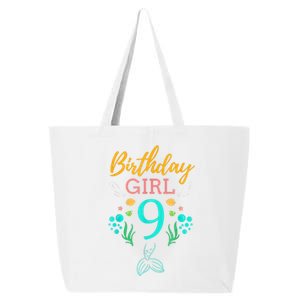 9th Birthday This Mermaid Is 9 Years Old 25L Jumbo Tote