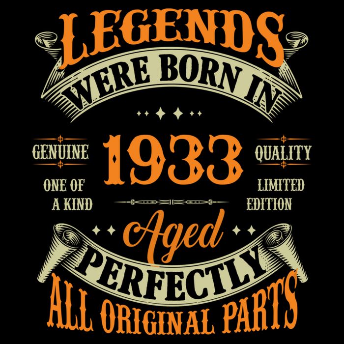 90th Birthday Tee Vintage Legends Born In 1933 90 Years Old Backpack