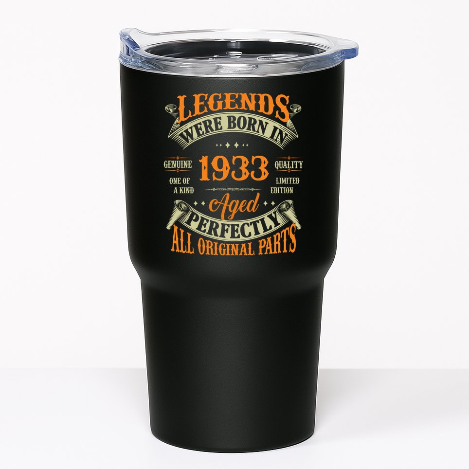 90th Birthday Tee Vintage Legends Born In 1933 90 Years Old Tumbler