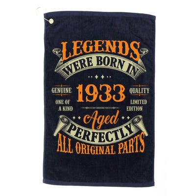 90th Birthday Tee Vintage Legends Born In 1933 90 Years Old Golf Towel