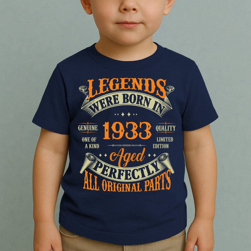 90th Birthday Tee Vintage Legends Born In 1933 90 Years Old Toddler T-Shirt