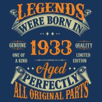 90th Birthday Tee Vintage Legends Born In 1933 90 Years Old Toddler T-Shirt