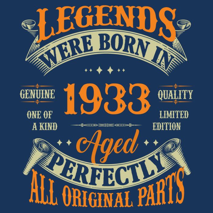 90th Birthday Tee Vintage Legends Born In 1933 90 Years Old Toddler T-Shirt
