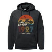 96th Birthday Vintage Limited Edition 1927 Performance Fleece Hoodie