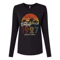 96th Birthday Vintage Limited Edition 1927 Womens Cotton Relaxed Long Sleeve T-Shirt