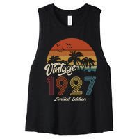 96th Birthday Vintage Limited Edition 1927 Women's Racerback Cropped Tank