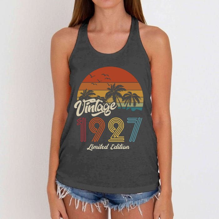 96th Birthday Vintage Limited Edition 1927 Women's Knotted Racerback Tank