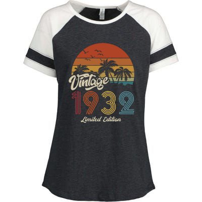 91st Birthday Vintage Limited Edition 1932 Enza Ladies Jersey Colorblock Tee