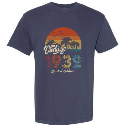 91st Birthday Vintage Limited Edition 1932 Garment-Dyed Heavyweight T-Shirt