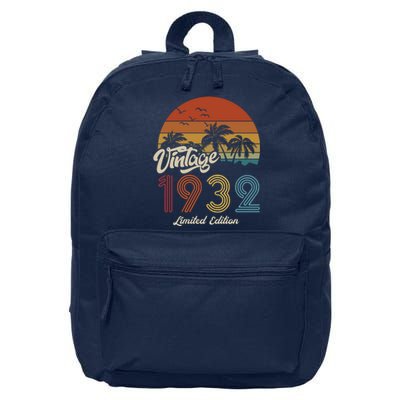 91st Birthday Vintage Limited Edition 1932 16 in Basic Backpack