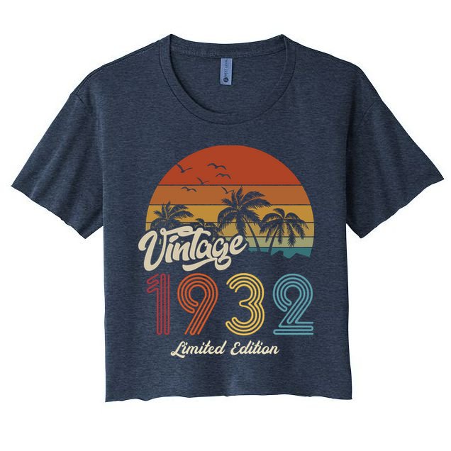 91st Birthday Vintage Limited Edition 1932 Crop Top