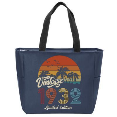 91st Birthday Vintage Limited Edition 1932 Zip Tote Bag