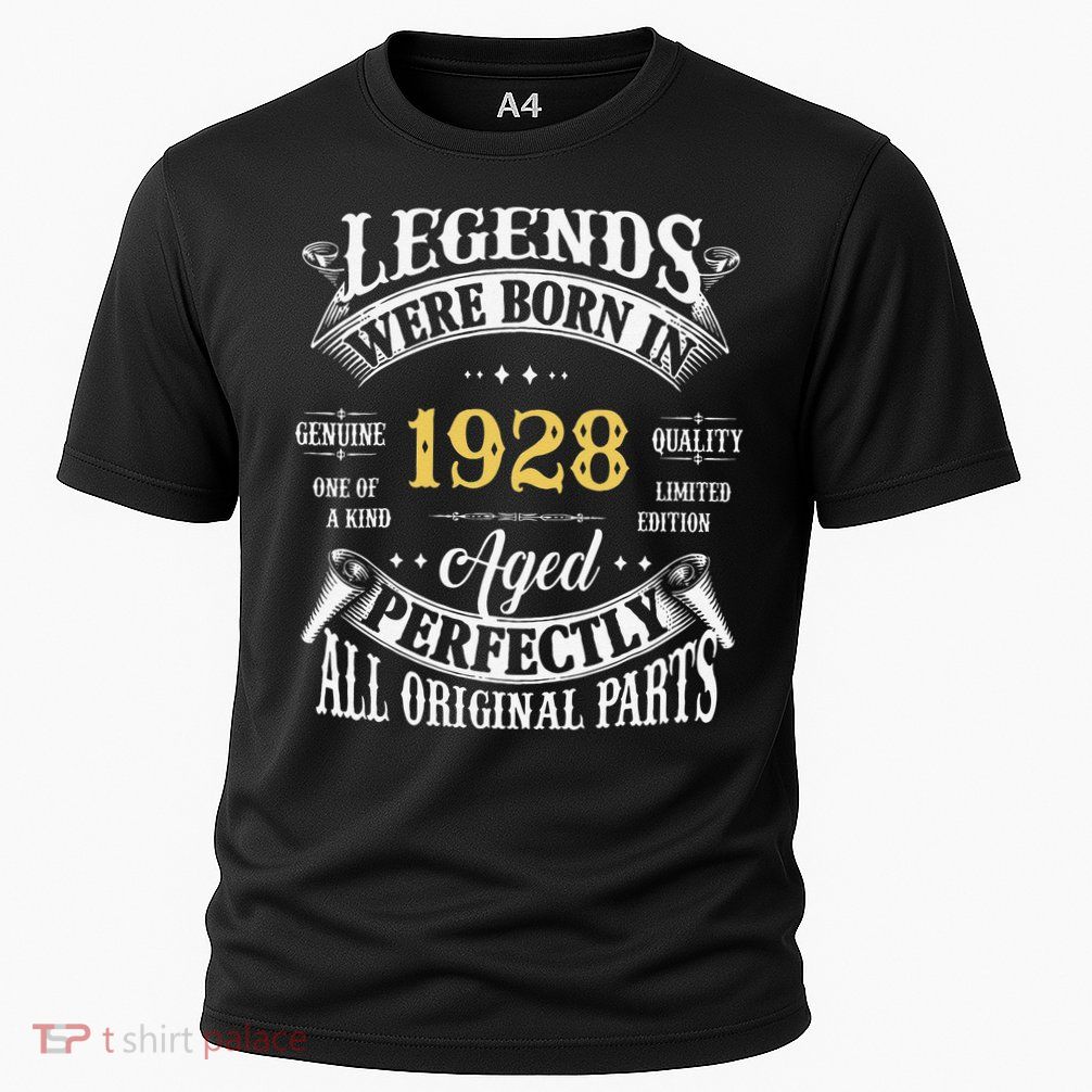 95th Birthday Vintage Legends Born In 1928 95 Years Old Performance Shirt