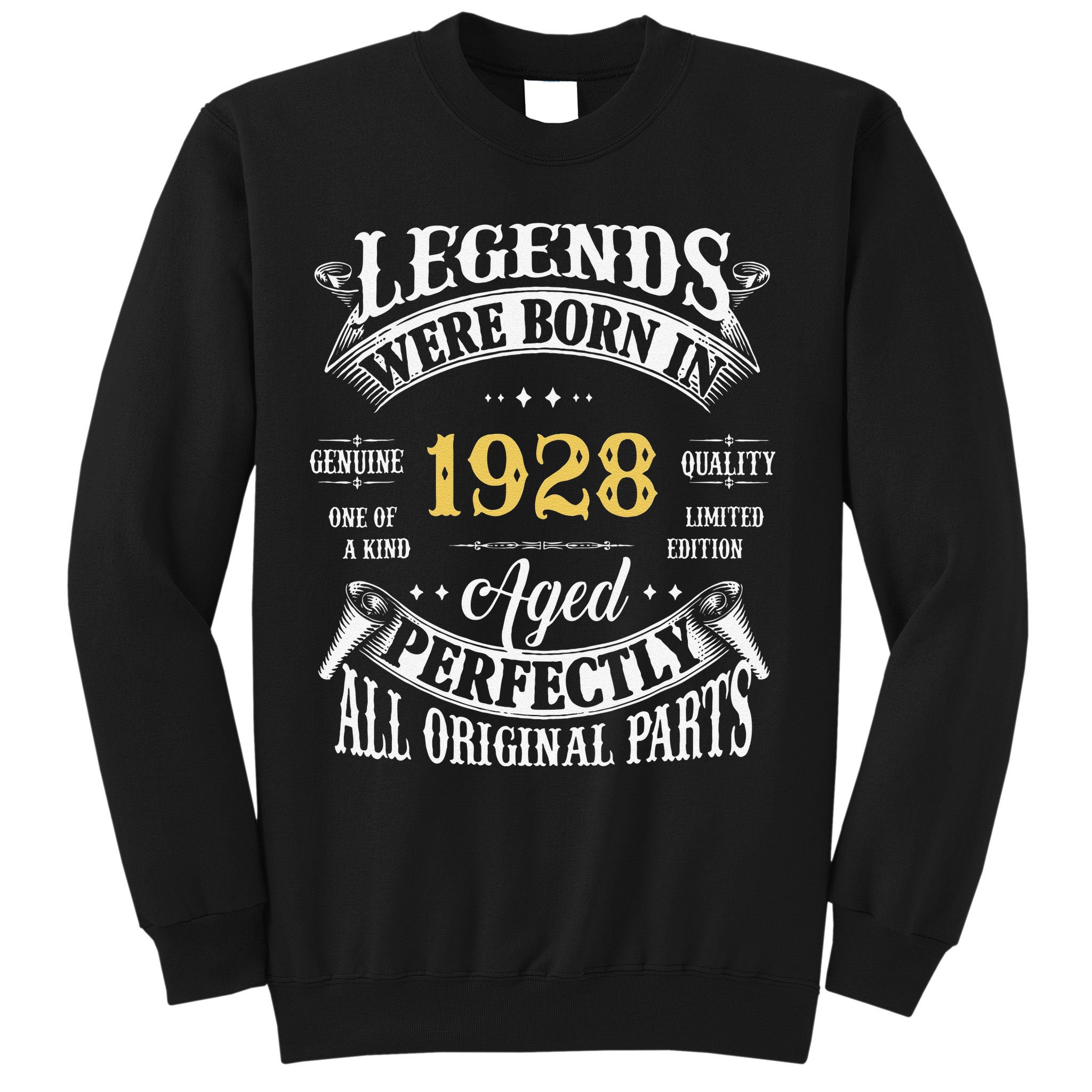 95th Birthday Vintage Legends Born In 1928 95 Years Old Sweatshirt
