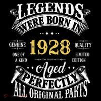 95th Birthday Vintage Legends Born In 1928 95 Years Old Tall T-Shirt