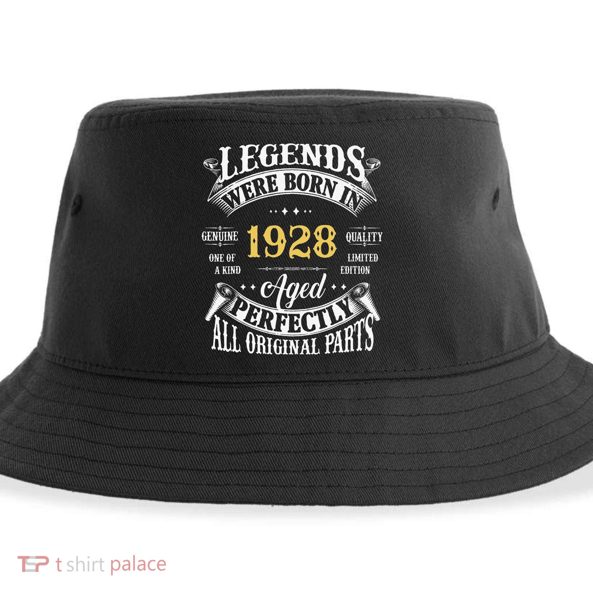 95th Birthday Vintage Legends Born In 1928 95 Years Old Sustainable Bucket Hat