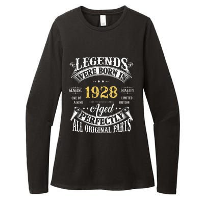 95th Birthday Vintage Legends Born In 1928 95 Years Old Womens CVC Long Sleeve Shirt