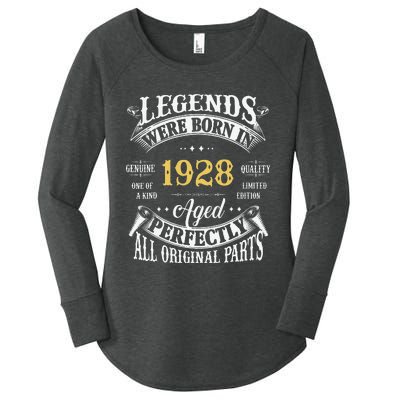 95th Birthday Vintage Legends Born In 1928 95 Years Old Women's Perfect Tri Tunic Long Sleeve Shirt