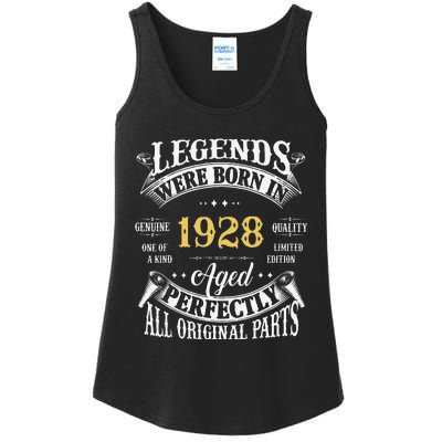 95th Birthday Vintage Legends Born In 1928 95 Years Old Ladies Essential Tank