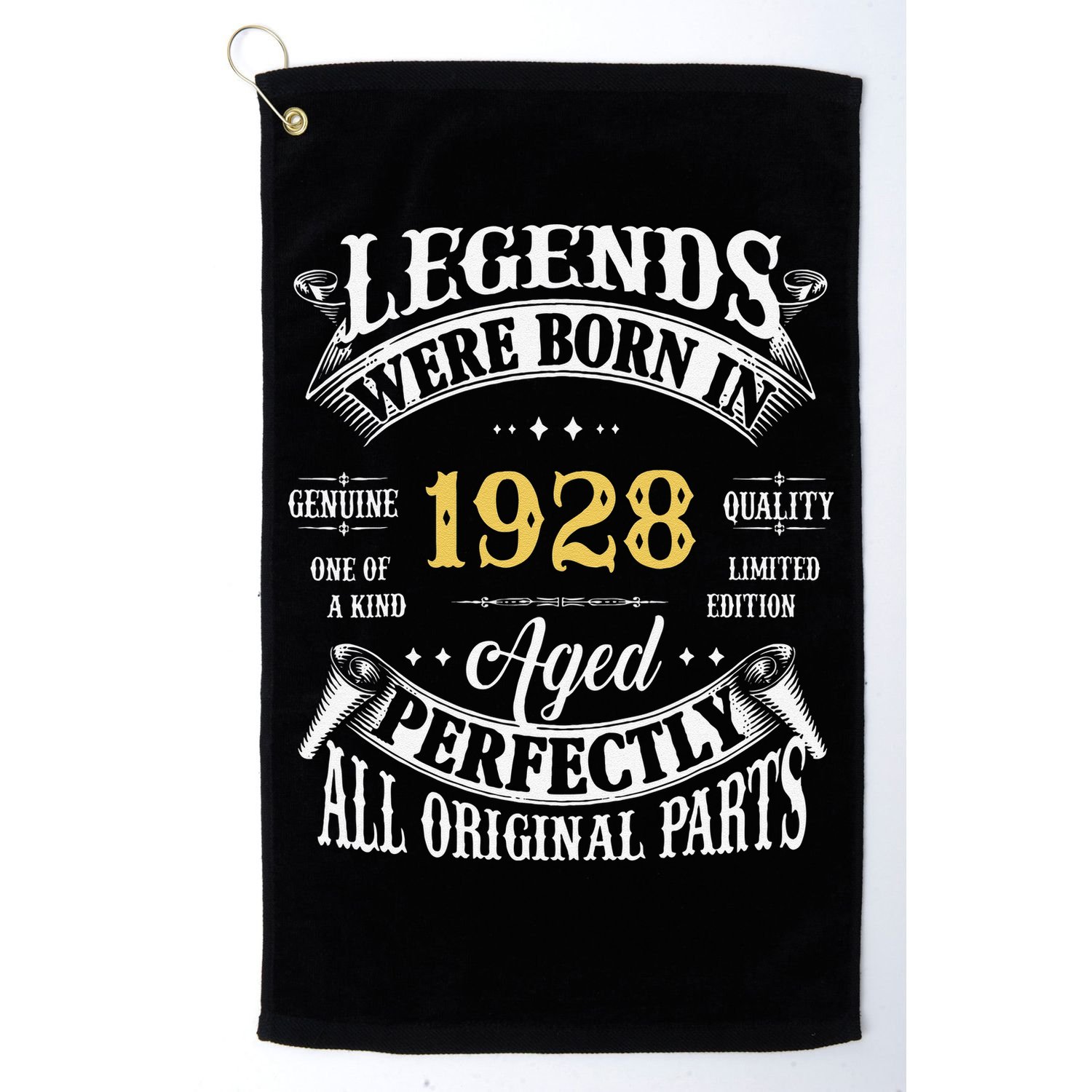 95th Birthday Vintage Legends Born In 1928 95 Years Old Golf Towel