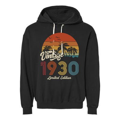 93rd Birthday Vintage Limited Edition 1930 Garment-Dyed Fleece Hoodie