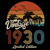 93rd Birthday Vintage Limited Edition 1930 Performance Shirt