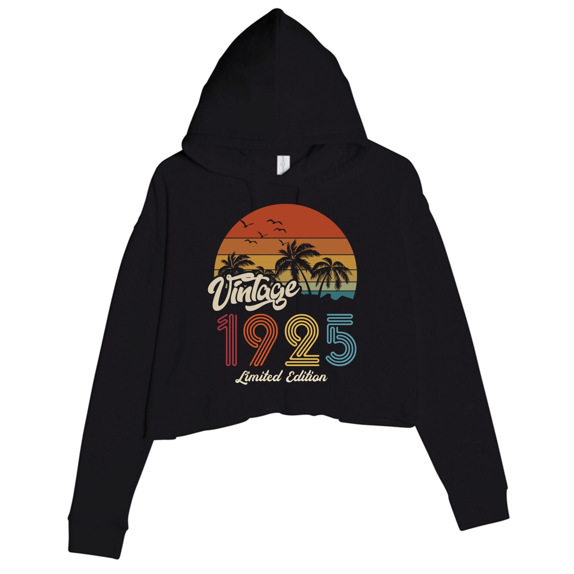 98th Birthday Vintage Limited Edition 1925 Crop Fleece Hoodie