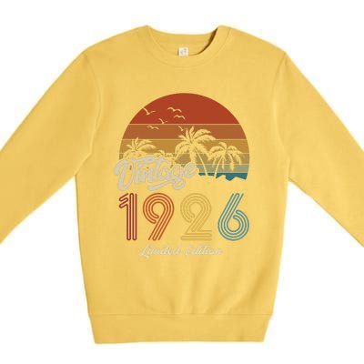 97th Birthday Vintage Limited Edition 1926 Premium Crewneck Sweatshirt