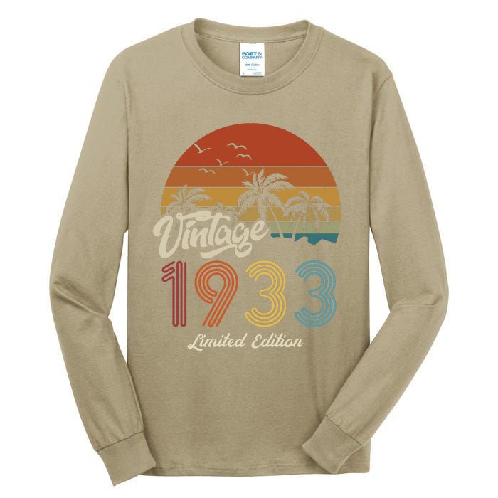 90th Birthday Vintage Limited Edition 1933 Tall Long Sleeve T-Shirt