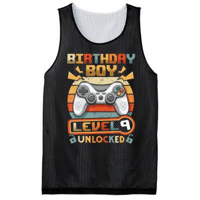 9Th Birthday  Vintage Video Gamer Level 9 Unlocked Mesh Reversible Basketball Jersey Tank