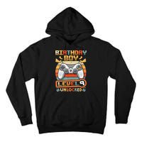 9Th Birthday  Vintage Video Gamer Level 9 Unlocked Tall Hoodie