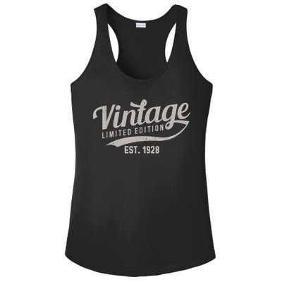 95th Birthday Vintage Limited Edition Tees Classic Est 1928 Ladies PosiCharge Competitor Racerback Tank