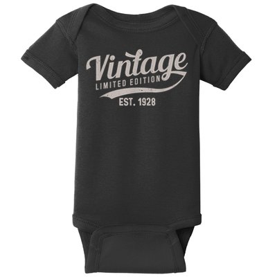 95th Birthday Vintage Limited Edition Tees Classic Est 1928 Baby Bodysuit