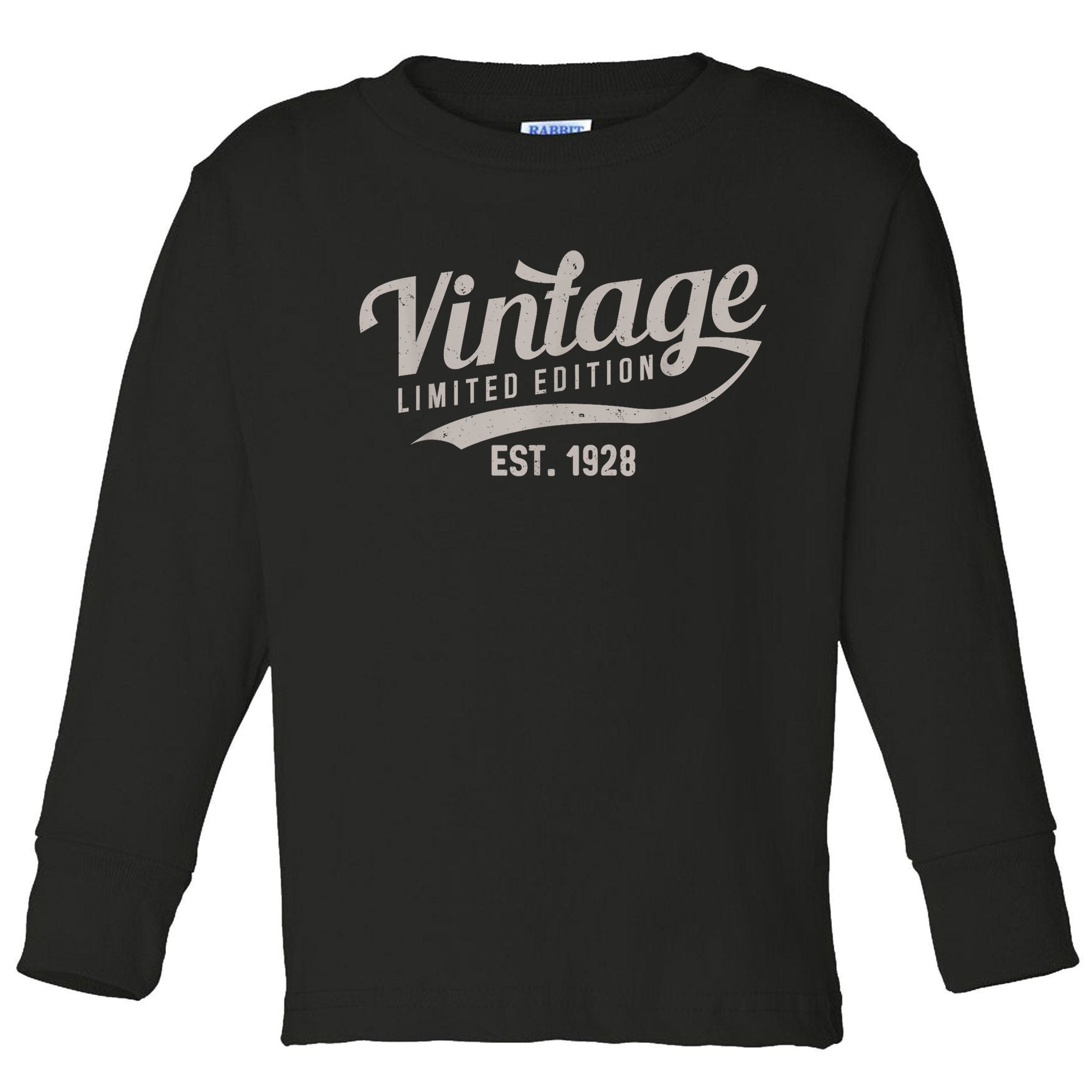 95th Birthday Vintage Limited Edition Tees Classic Est 1928 Toddler Long Sleeve Shirt