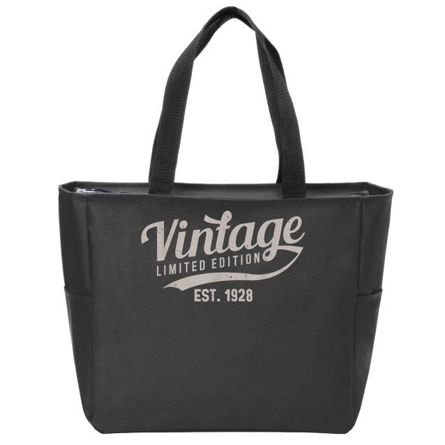 95th Birthday Vintage Limited Edition Tees Classic Est 1928 Zip Tote Bag