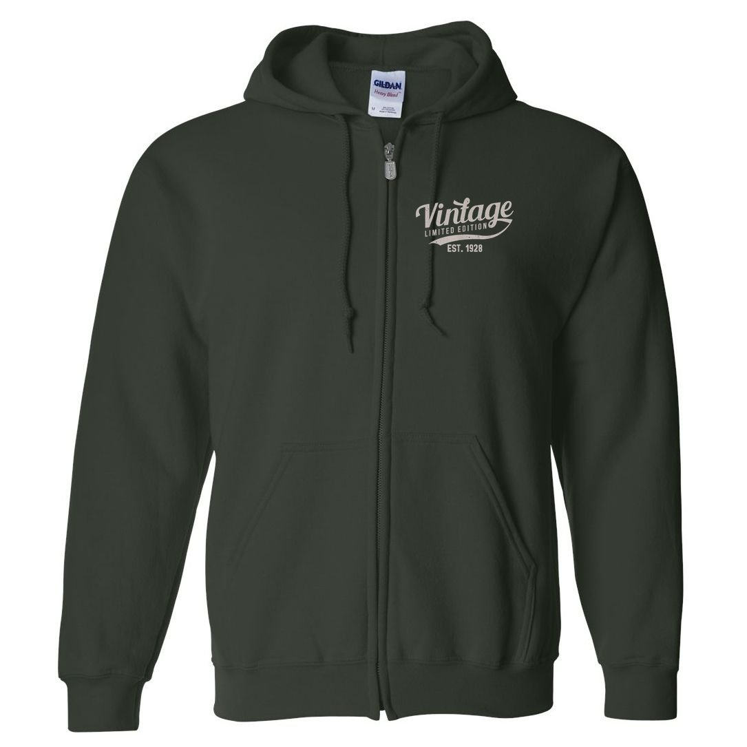 95th Birthday Vintage Limited Edition Tees Classic Est 1928 Full Zip Hoodie