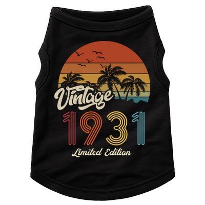 92rd Birthday Vintage Limited Edition 1931 Doggie Tank