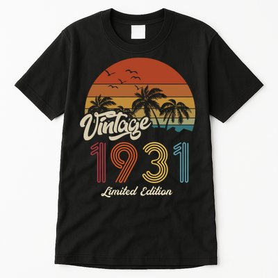 92rd Birthday Vintage Limited Edition 1931 Tall T-Shirt