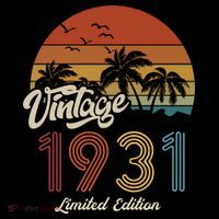 92rd Birthday Vintage Limited Edition 1931 Flatbill Hat