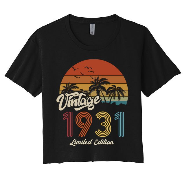 92rd Birthday Vintage Limited Edition 1931 Crop Top