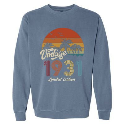 92rd Birthday Vintage Limited Edition 1931 Garment-Dyed Sweatshirt