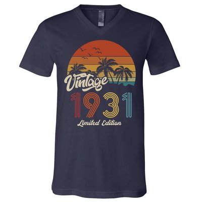 92rd Birthday Vintage Limited Edition 1931 V-Neck T-Shirt