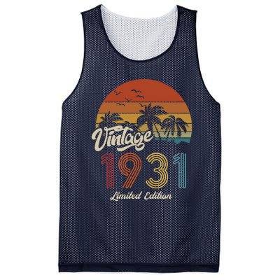 92rd Birthday Vintage Limited Edition 1931 Mesh Reversible Basketball Jersey Tank