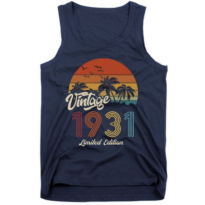 92rd Birthday Vintage Limited Edition 1931 Tank Top