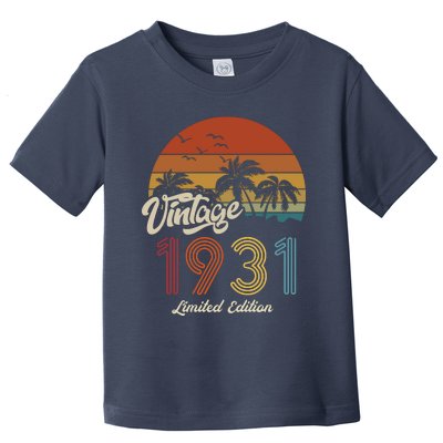 92rd Birthday Vintage Limited Edition 1931 Toddler T-Shirt