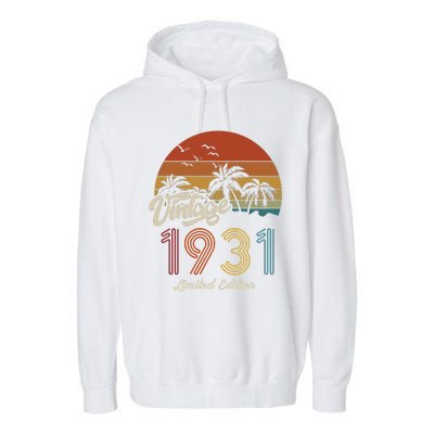 92rd Birthday Vintage Limited Edition 1931 Garment-Dyed Fleece Hoodie