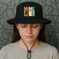 9th Birthday Walleye Fishing Turning 9 Year Old Fisher Bucket Hat