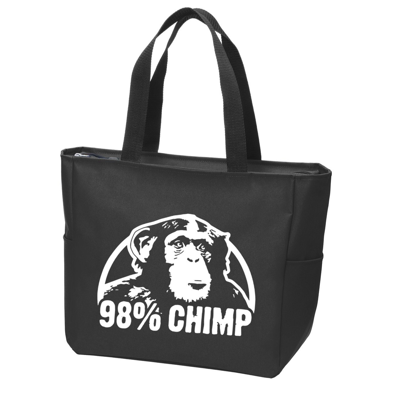 98% Chimp Zip Tote Bag