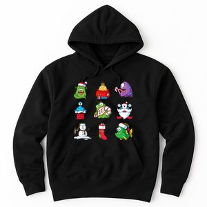 9 Christmas Alien Monsters Santa Snowman Nine Hoodie