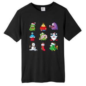 9 Christmas Alien Monsters Santa Snowman Nine Tall Fusion ChromaSoft Performance T-Shirt